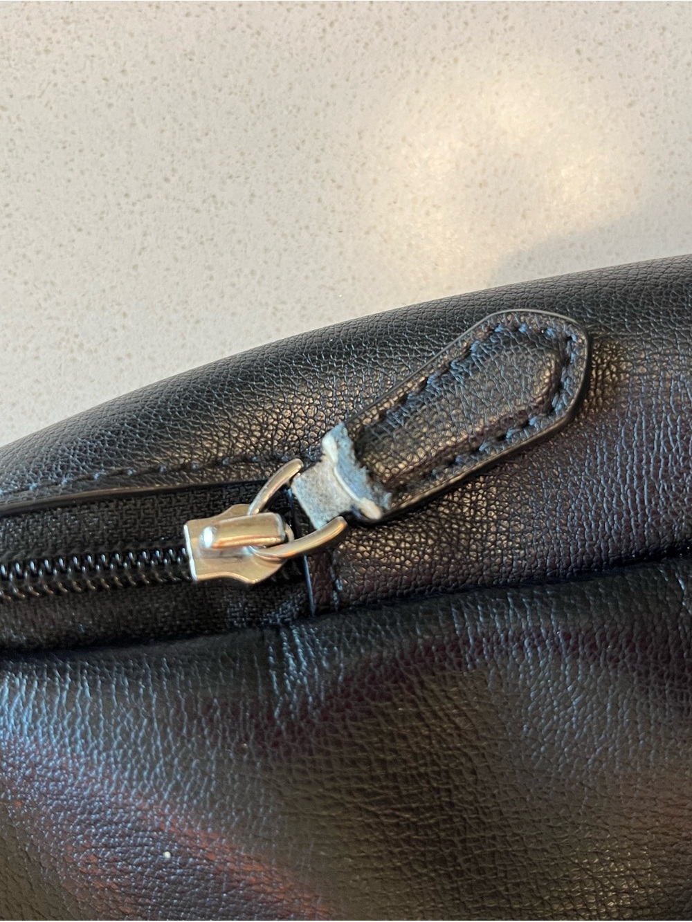 Tumi Black Leather Backpack with Silver-Tone Hardware - Picture 12 of 12